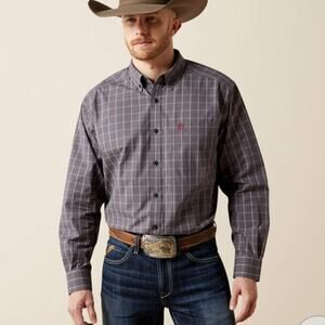 Ariat Pro Series Tucker Classic Fit Shirt Size Large Button Up Long Sleeve